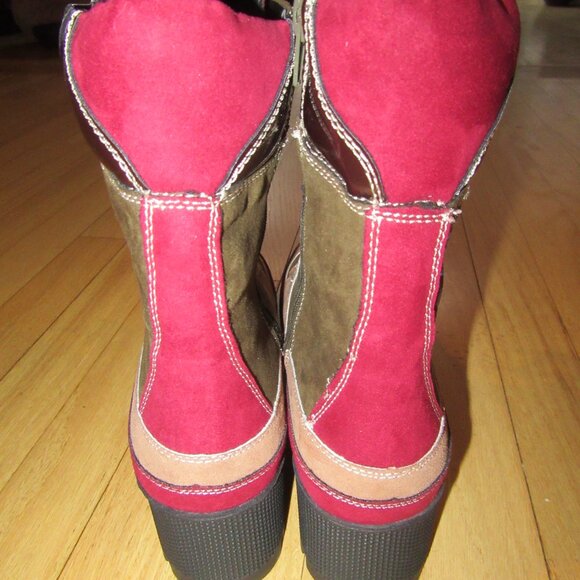 BAMBOO COLOR BLOCK BOOTS/PLATFORM/SIDE ZI/SIZE 8.5! - Picture 6 of 8